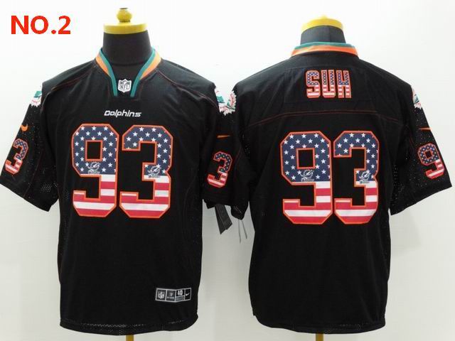 Men's Miami Dolphins 93 Ndamukong Suh Jersey NO.2;